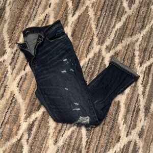 Old Navy Black Distressed Skinny Jeans